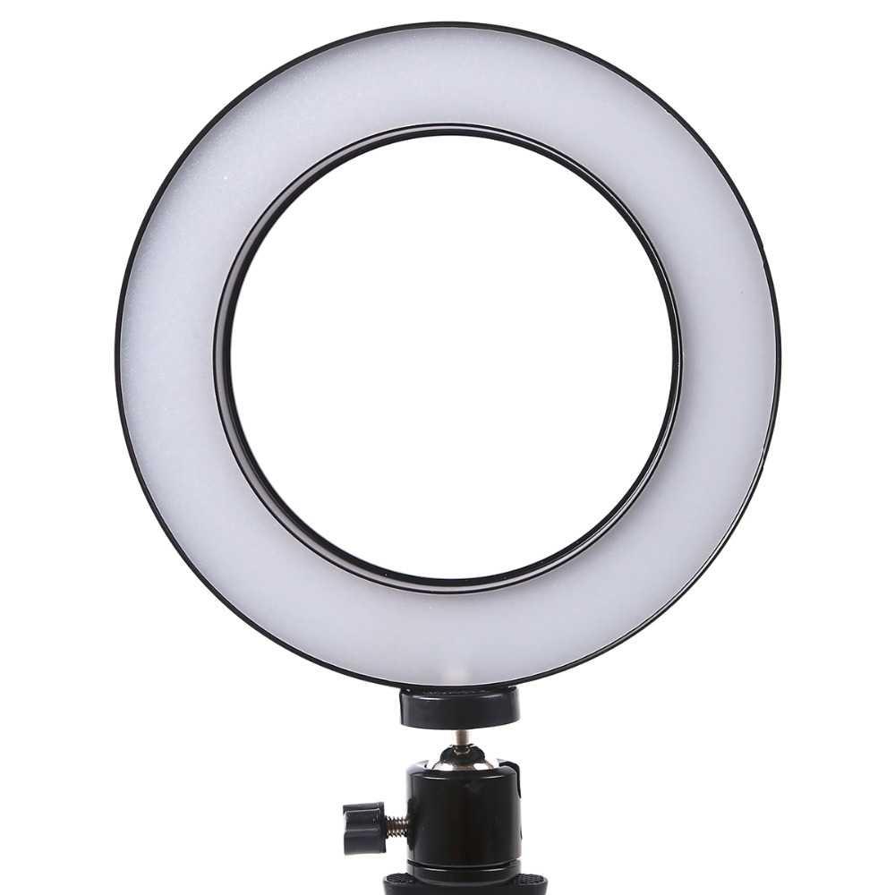 TaffSTUDIO Lampu Halo Ring Light LED Kamera 8W 6Inch Mini Tripod RL-19