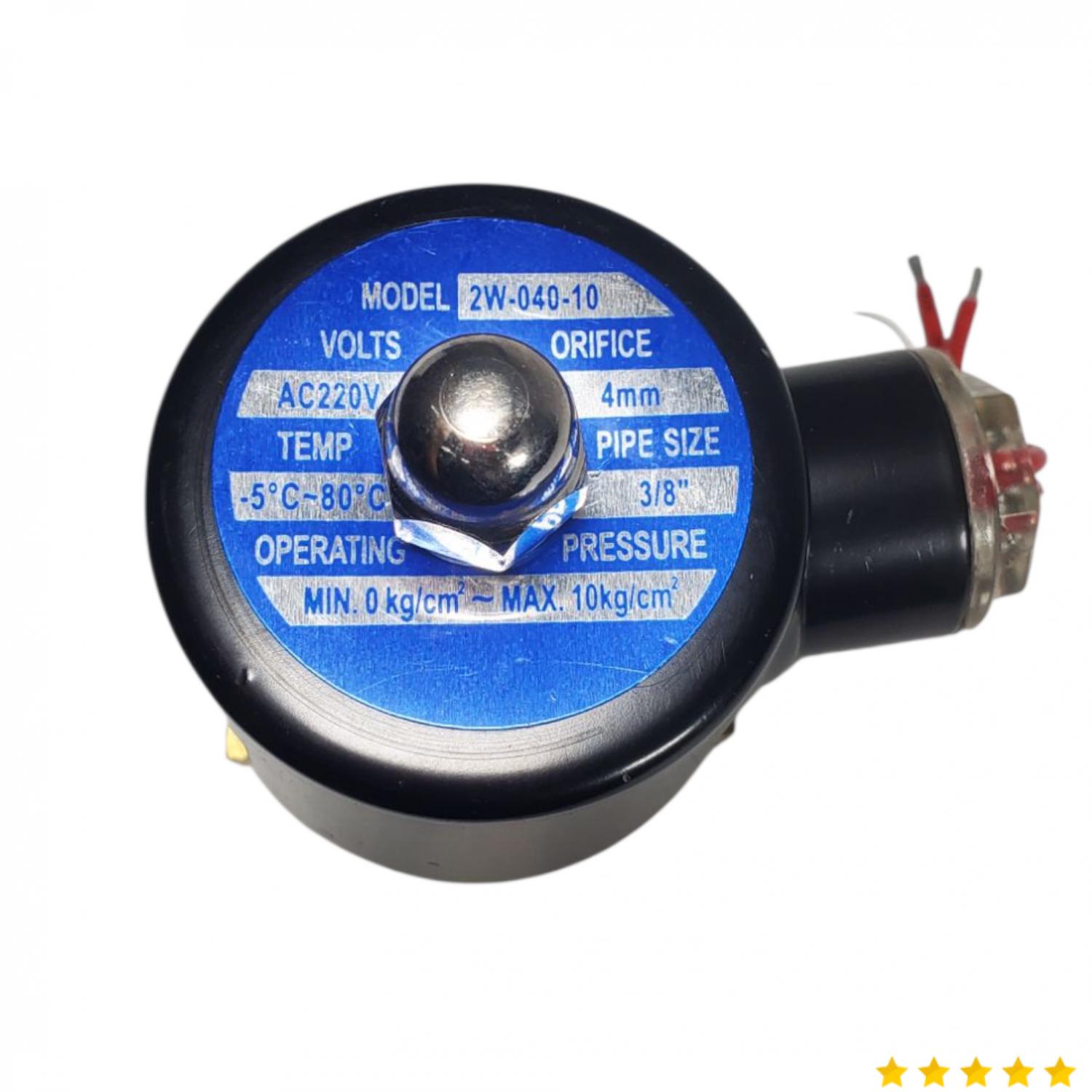 BESASE Solenoid Water Valve Electric Normally Close 220V 3/8 Inch - 2W-040-10