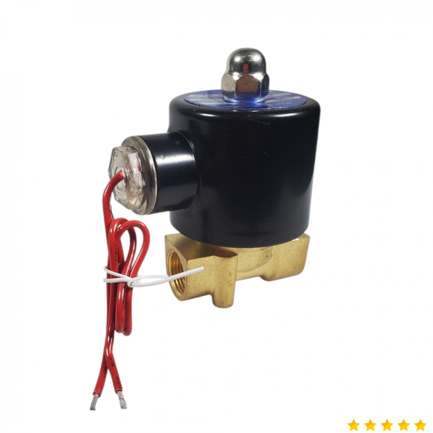BESASE Solenoid Water Valve Electric Normally Close 220V 3/8 Inch - 2W-040-10