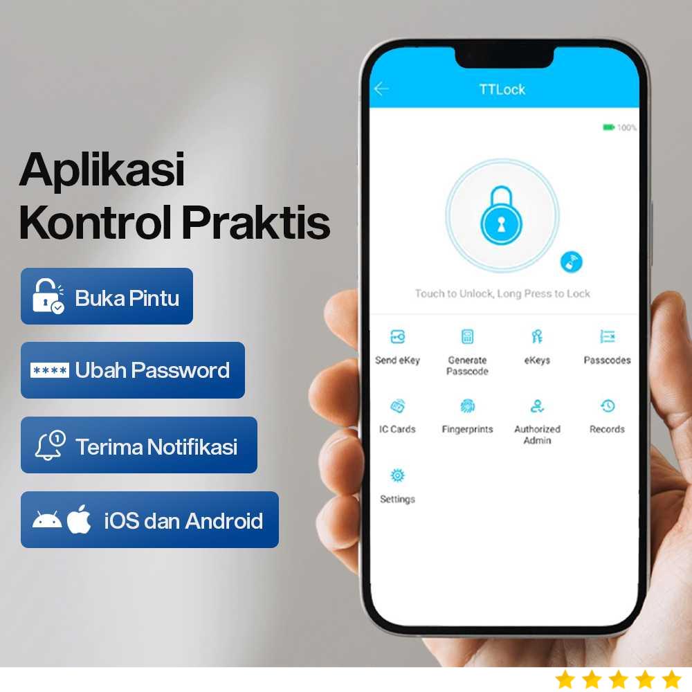 BILIXO Smart Door Lock TTLock App Password Card Key - N1