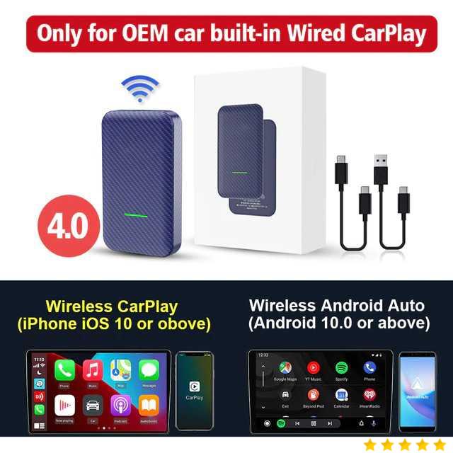 Carlinkit Wireless CarPlay Android Auto Dongle Bluetooth Auto Connect - CPC200-CP2A