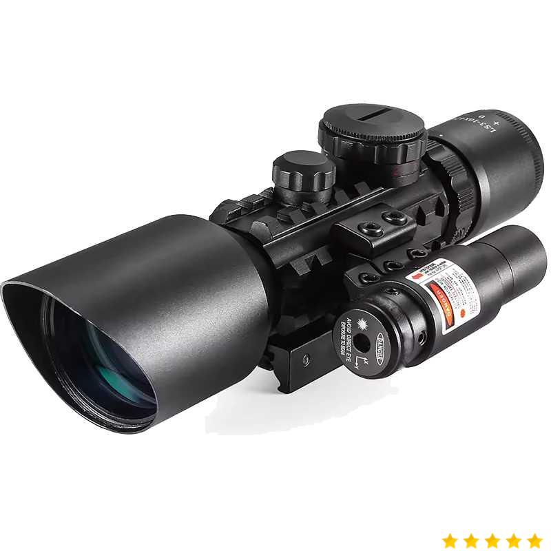 Eyebre Rifle Tactical Scope Hunting Red Laser Magnification 3-10x42mm - M9