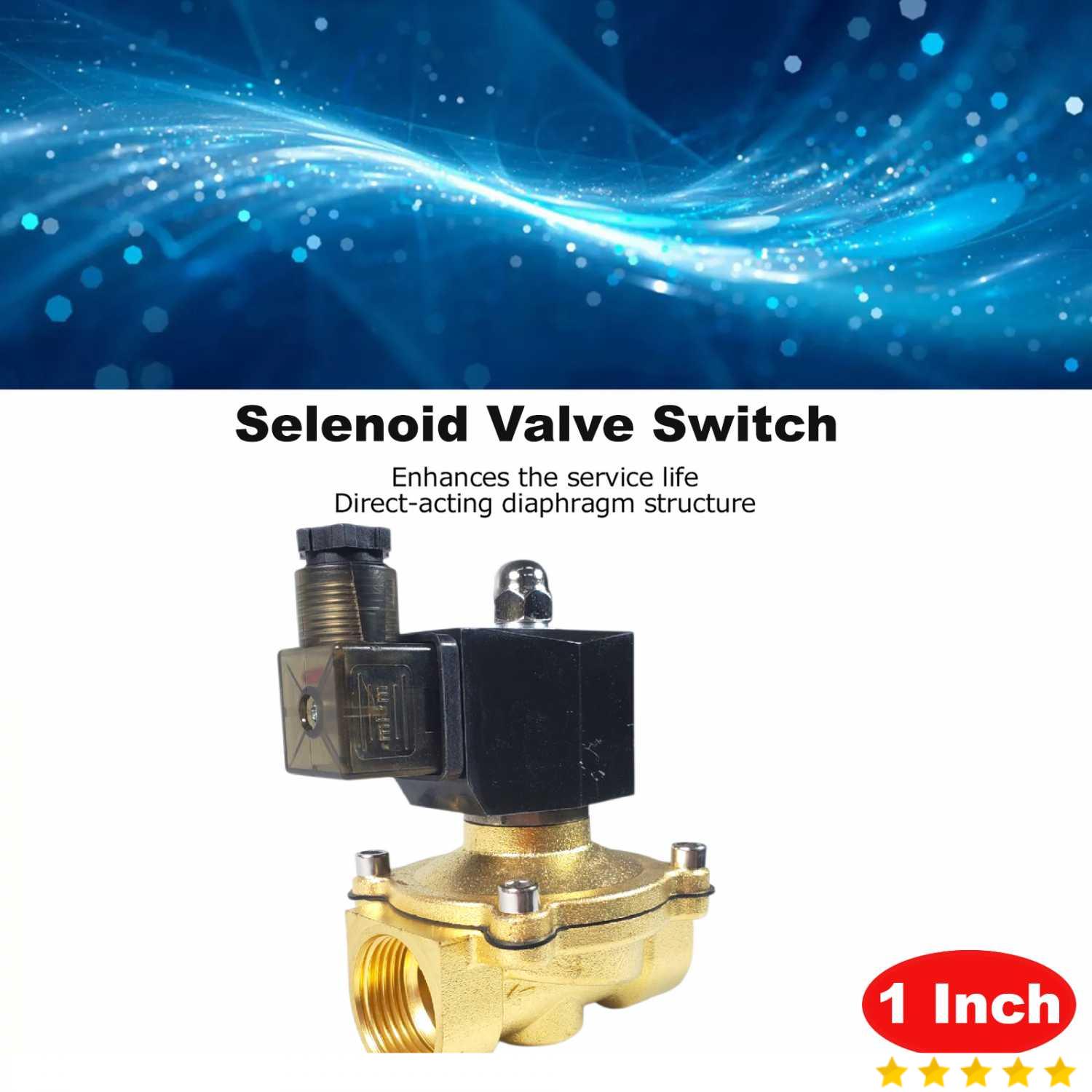 FMA Solenoid Water Valve Switch Electric Normally Closed 220V 1 Inch - 2W-25