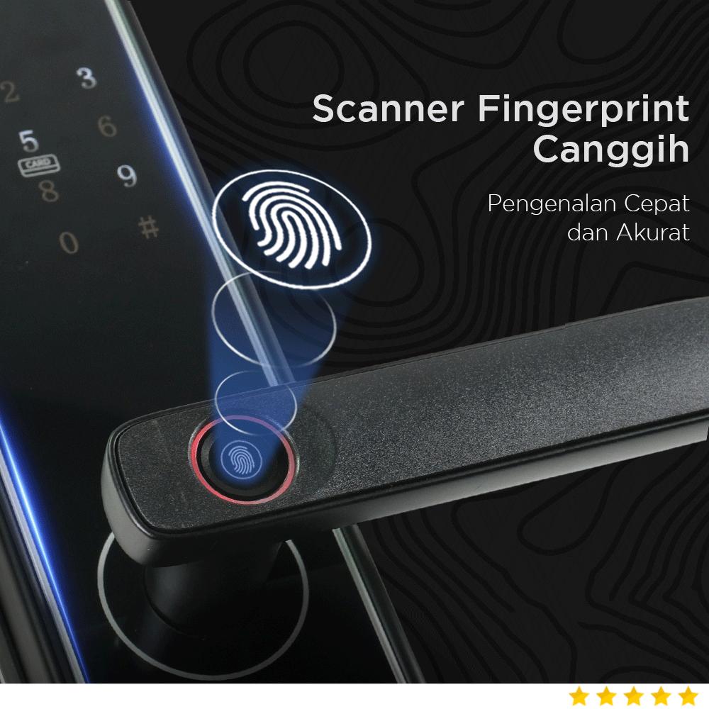 JUXI Smart Door Lock Fingerprint Password Bluetooth Card TTLock - T13