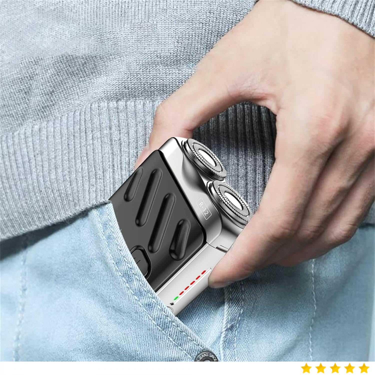 JIS Alat Cukur Kumis Elektrik Portabel Shaver Rotating 2 Blade - R-12