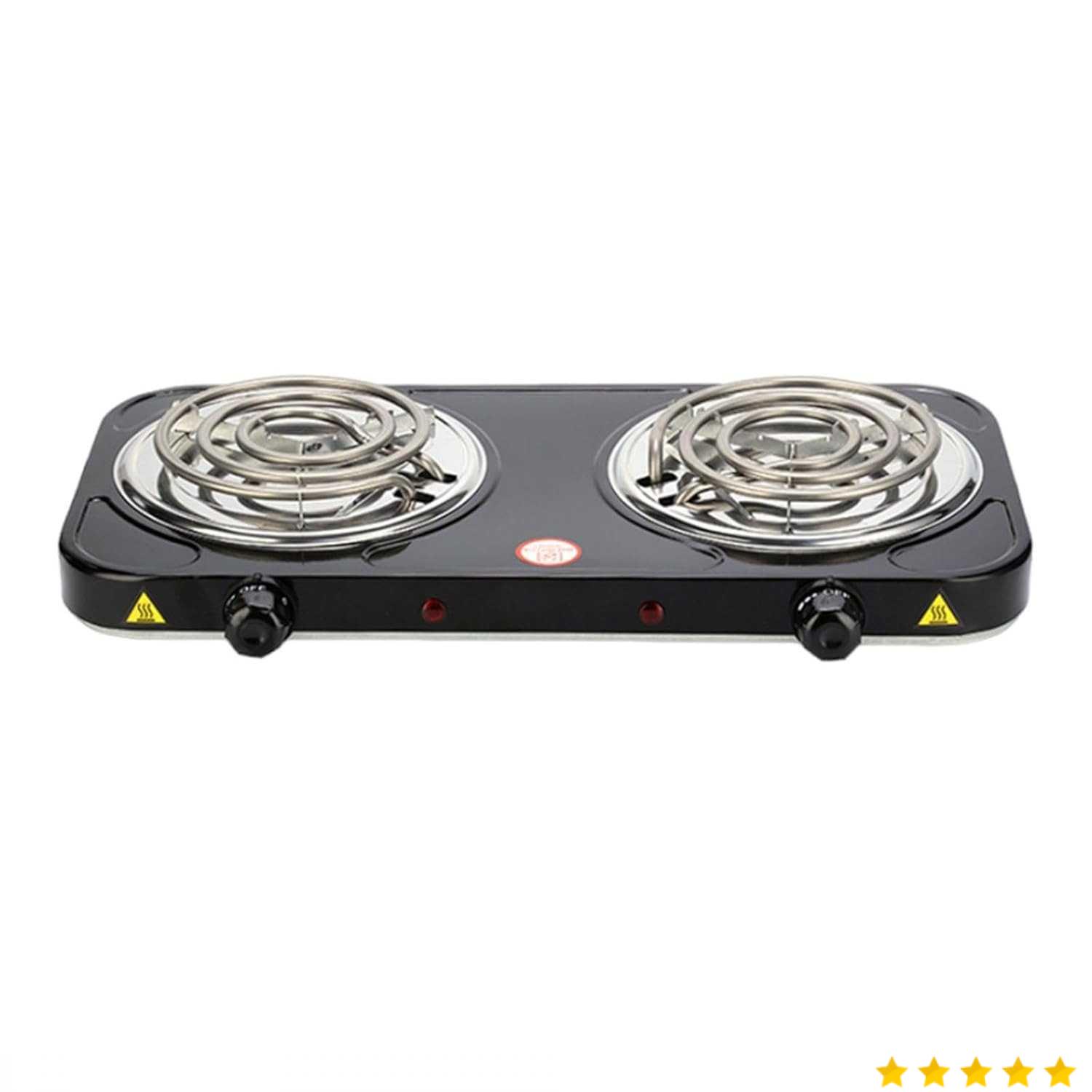 IPAN Kompor Listrik 2 Tungku Adjustable 5 Gear Coil Hot Plate 2000W - JX-2020B