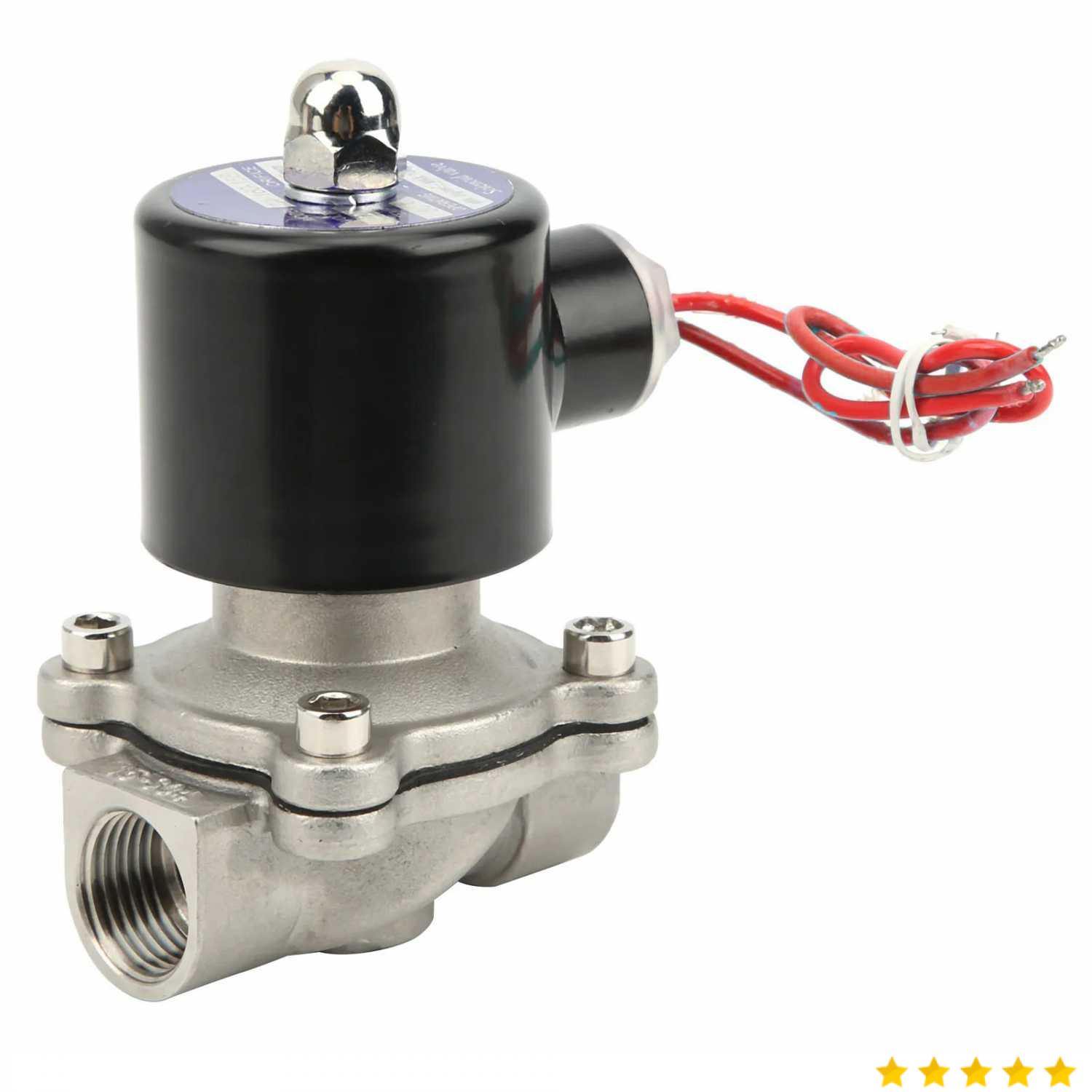 GRT Solenoid Water Valve Stainless Steel Normally Close 220V 1/2 Inch - 2W-160-15
