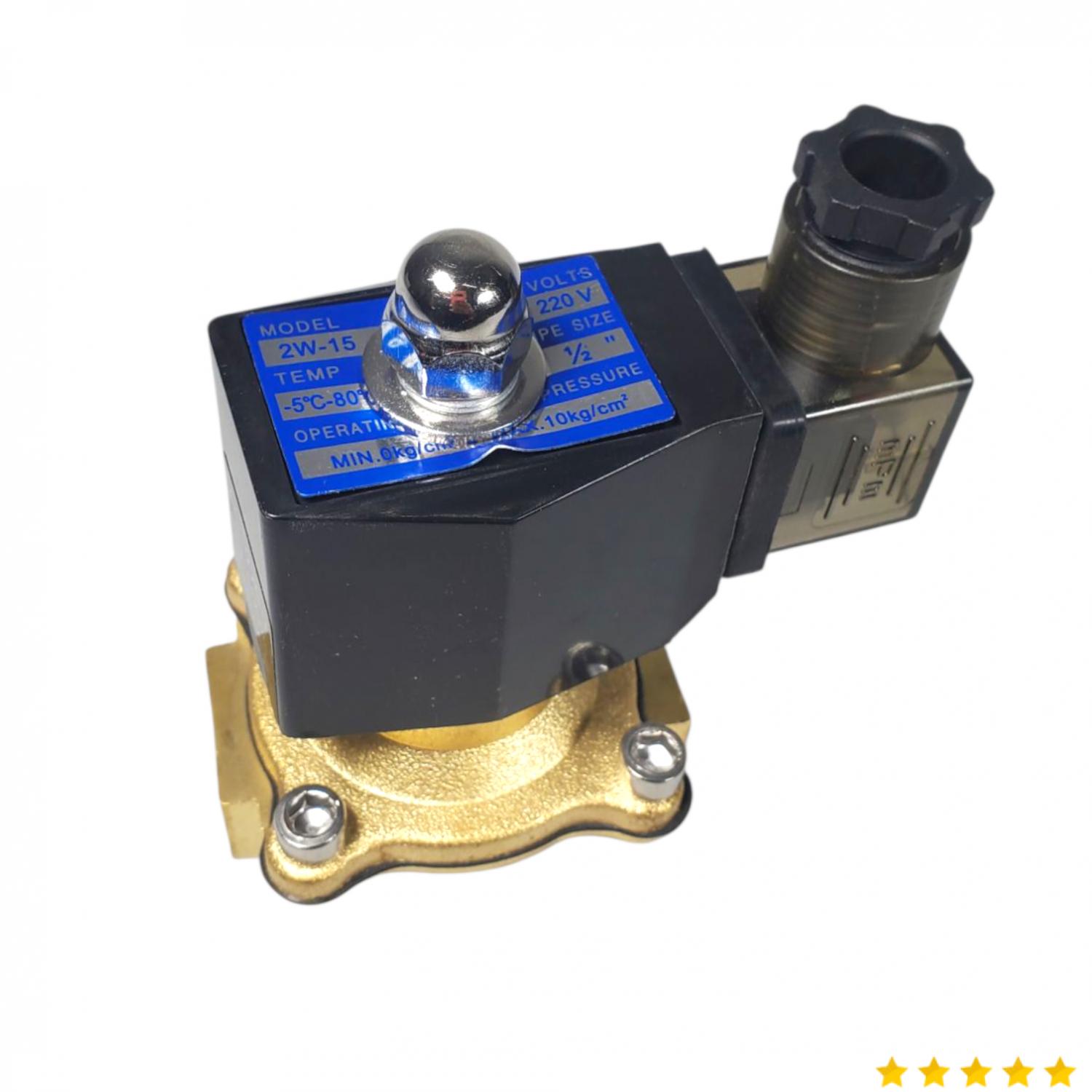 GRX Solenoid Water Valve Switch Copper Normally Close 220V 1/2 Inch - 2W-15