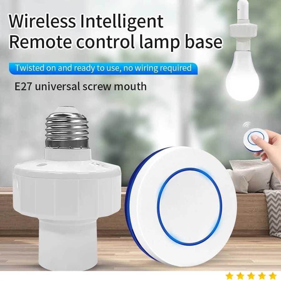 GGBEE Fitting Lampu Bohlam LED Remote Control 433MHz E27 100W - G27