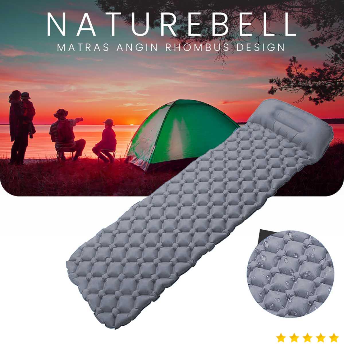 NATUREBELL Kasur Matras Angin Manual Sleeping Pad Ultralight Single - MH1