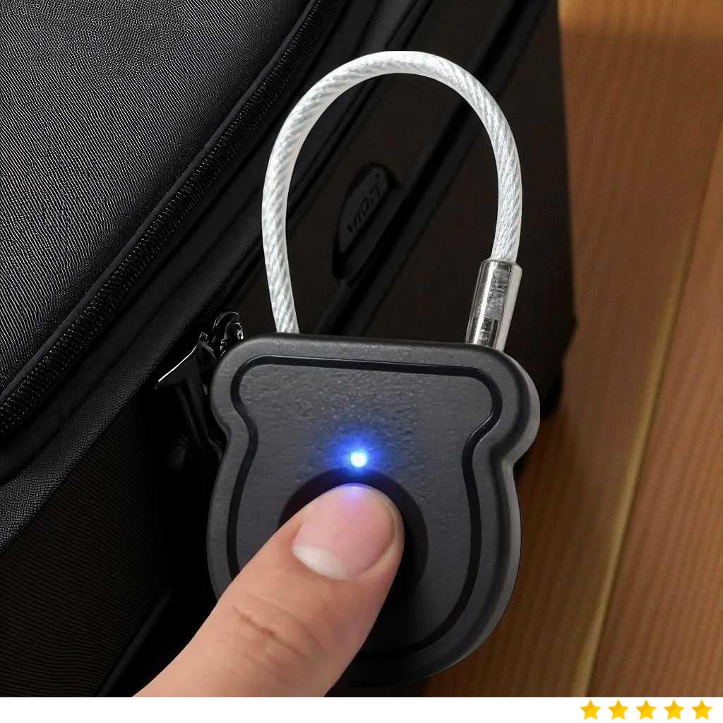 LOCKIT Kunci Gembok Smart Fingerprint Anti Theft ABS 0.5sec Unlock - LT9