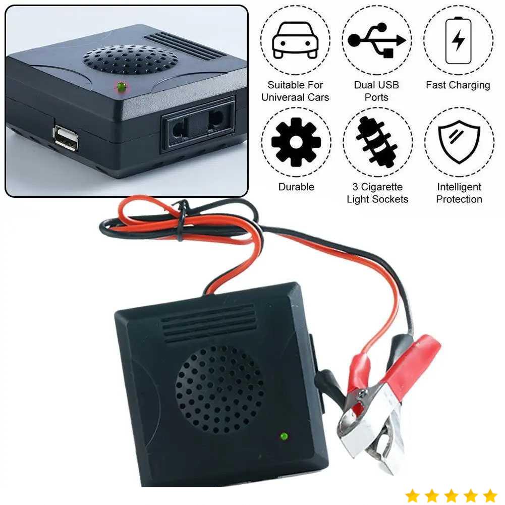 OTDTY Power Inverter Pure Sine Wave Car DC 12V to AC 220V 70W USB - WS-107