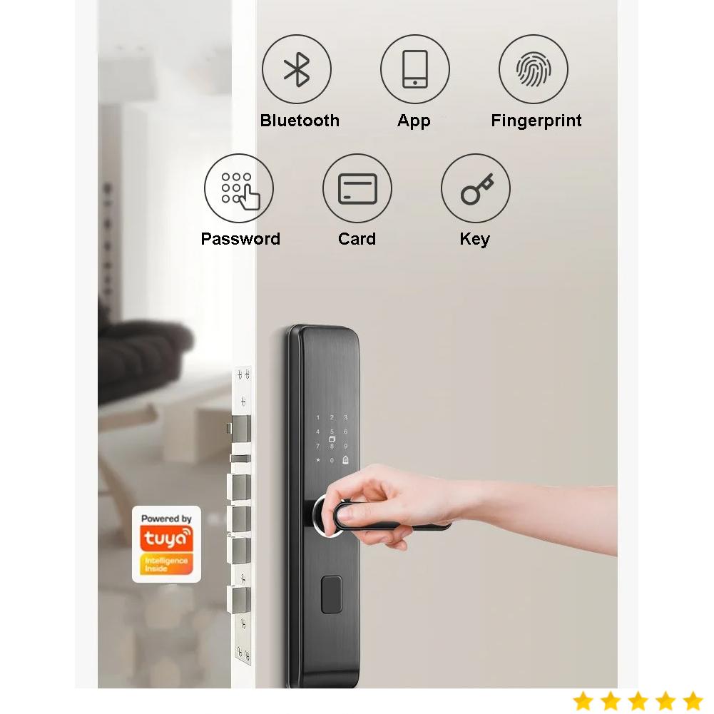 REFINE Smart Door Lock Tuya App Bluetooth Fingerprint Password - MJ1S
