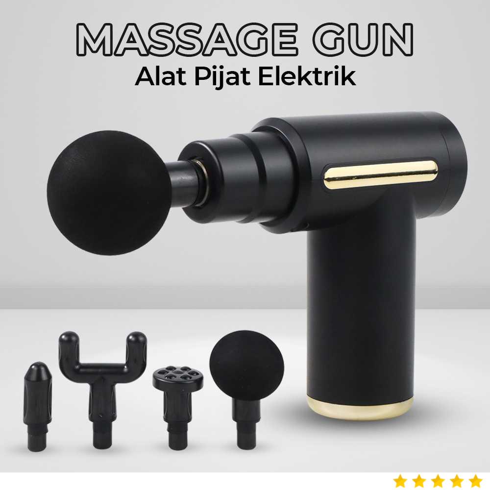 PASSCOOL Alat Pijat Elektrik Punggung Tangan Massage Gun Ver Button - PL08