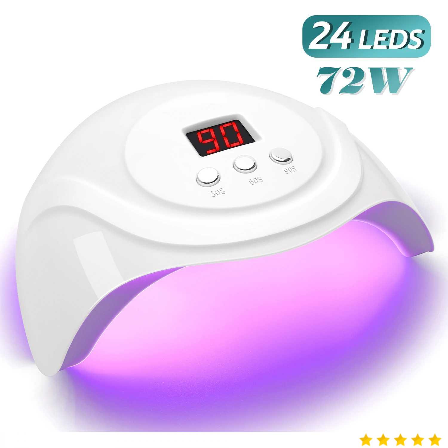 SUN Pengering Kutek UV Lamp Nail Dryer Sensor LCD USB 72W 24 LED - S3