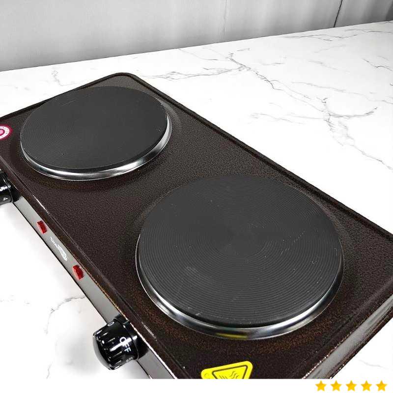 STARLUX Kompor Listrik 2 Tungku Electric Furnace Dual Hot Plate 2000W - SHP-5814