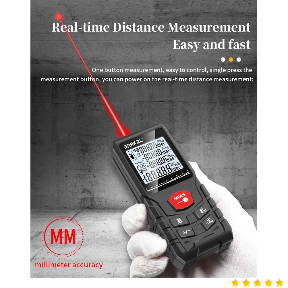 SNAKOL Pengukur Jarak Laser Range Finder Portable Waterproof - SK