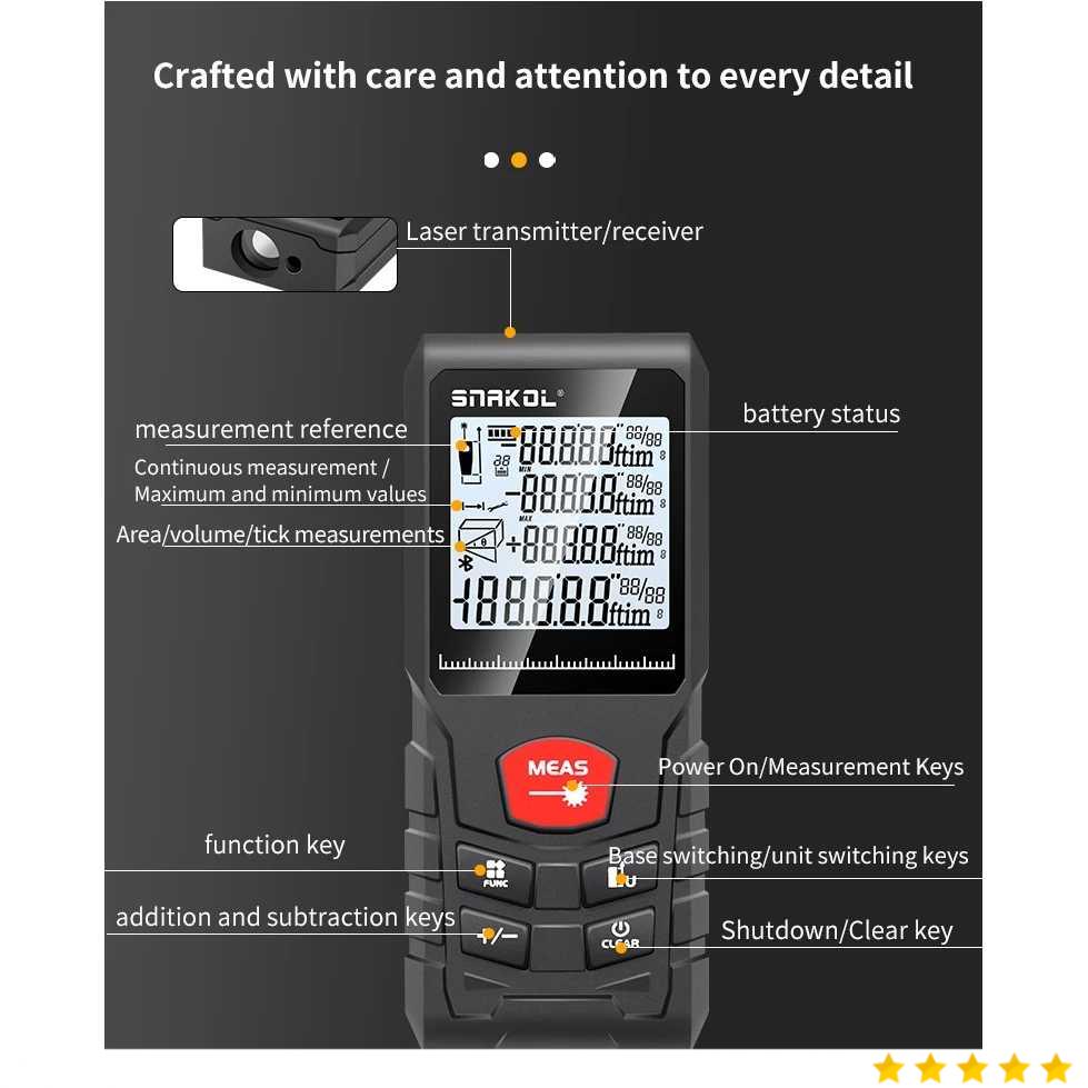 SNAKOL Pengukur Jarak Laser Range Finder Portable Waterproof - SK