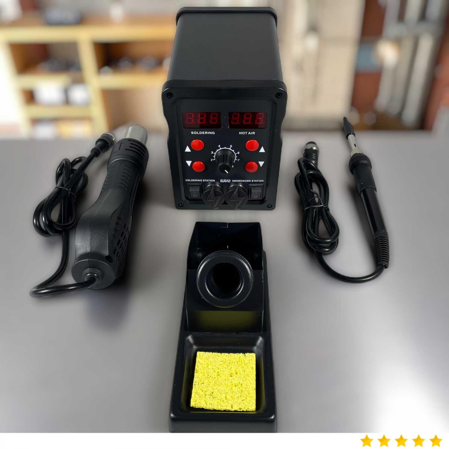 SOUTES Soldering Station 2in1 Solder 80W with Hot Air Heat Gun 700W - 8586D