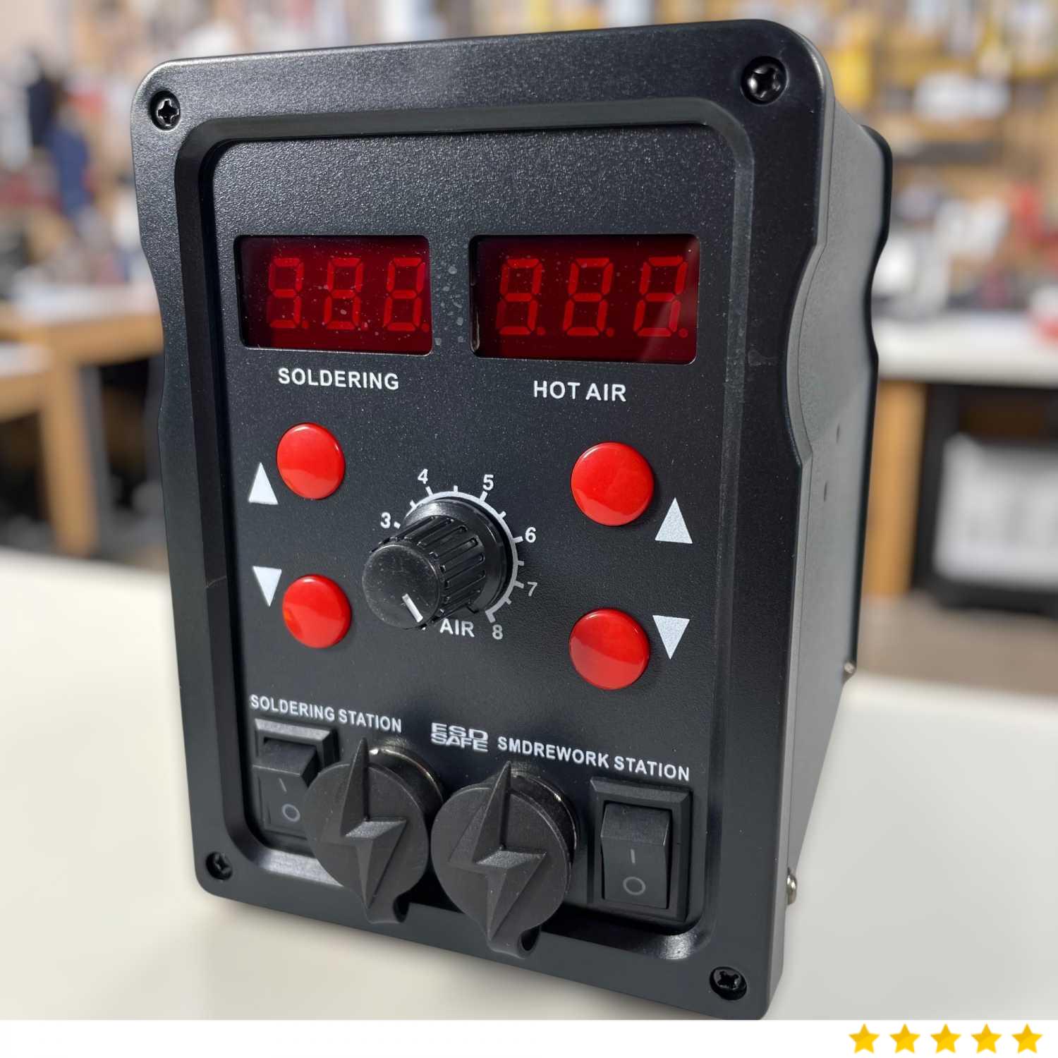 SOUTES Soldering Station 2in1 Solder 80W with Hot Air Heat Gun 700W - 8586D