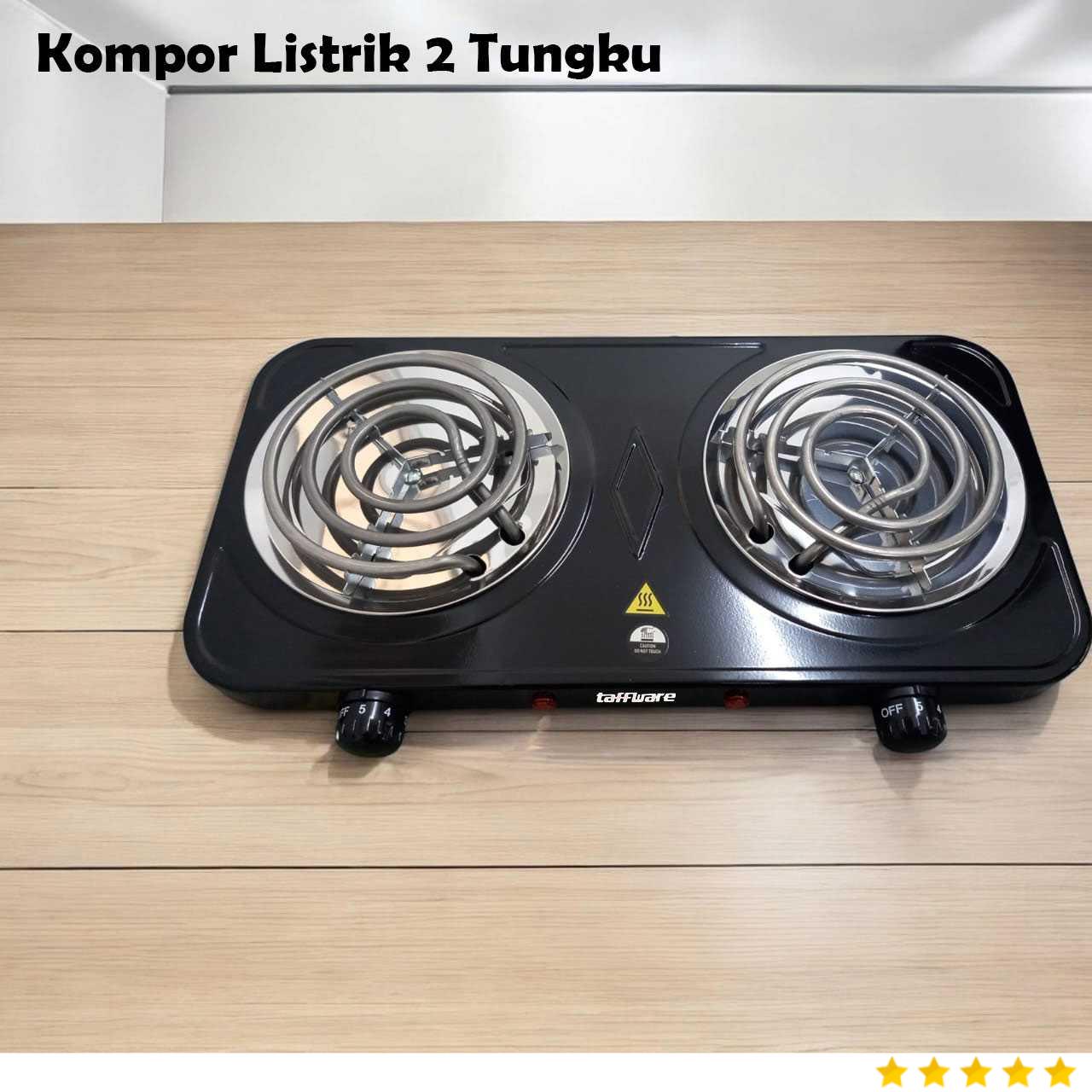 Taffware Kompor Listrik 2 Tungku Portable Coil Hot Plate 2000W - WY-05C
