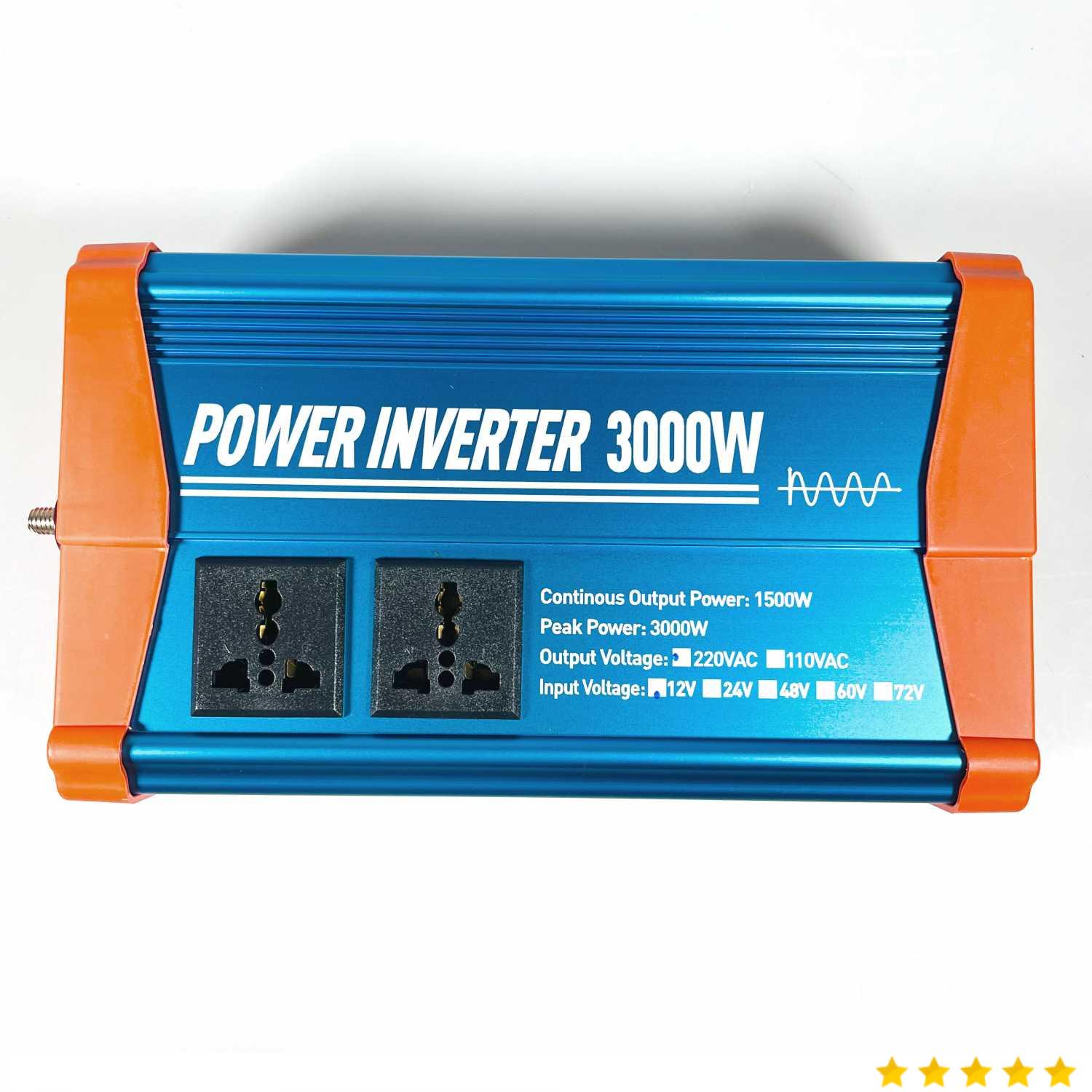 VOKTTA Power Inverter Mobil Pure Sine Wave DC 12V to AC 220V 3000W - VK15