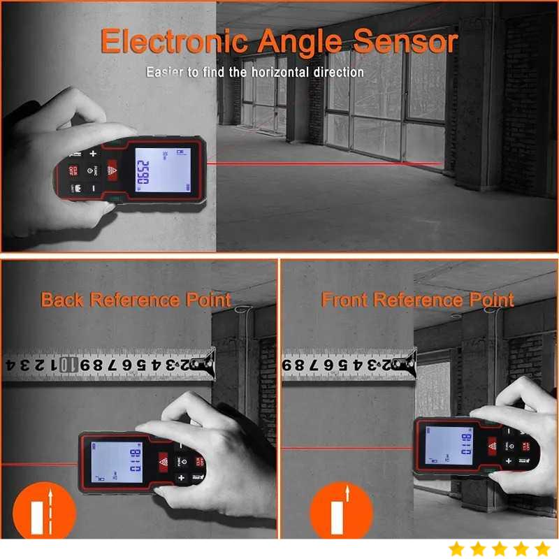 XIMIJI Pengukur Jarak Laser Range Finder Portable Waterproof 60M - S1