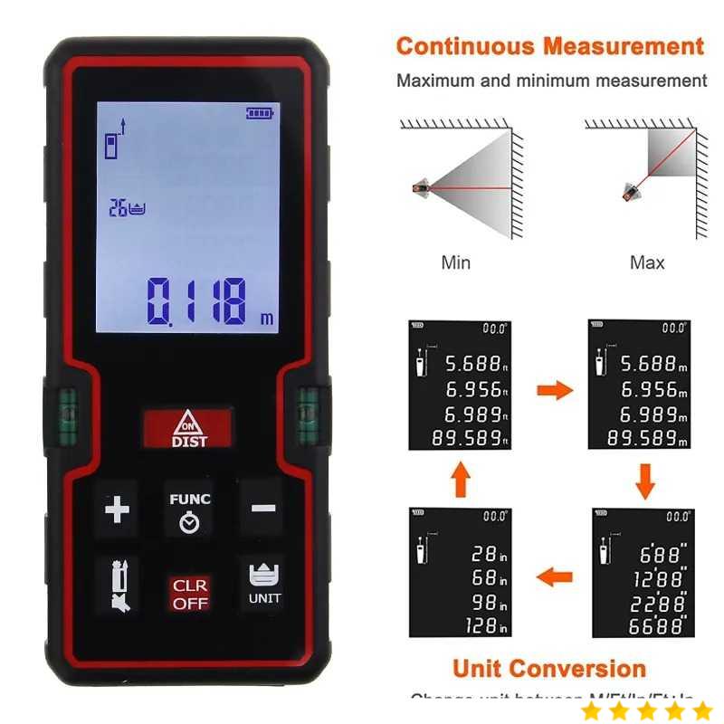 XIMIJI Pengukur Jarak Laser Range Finder Portable Waterproof 40M - S1