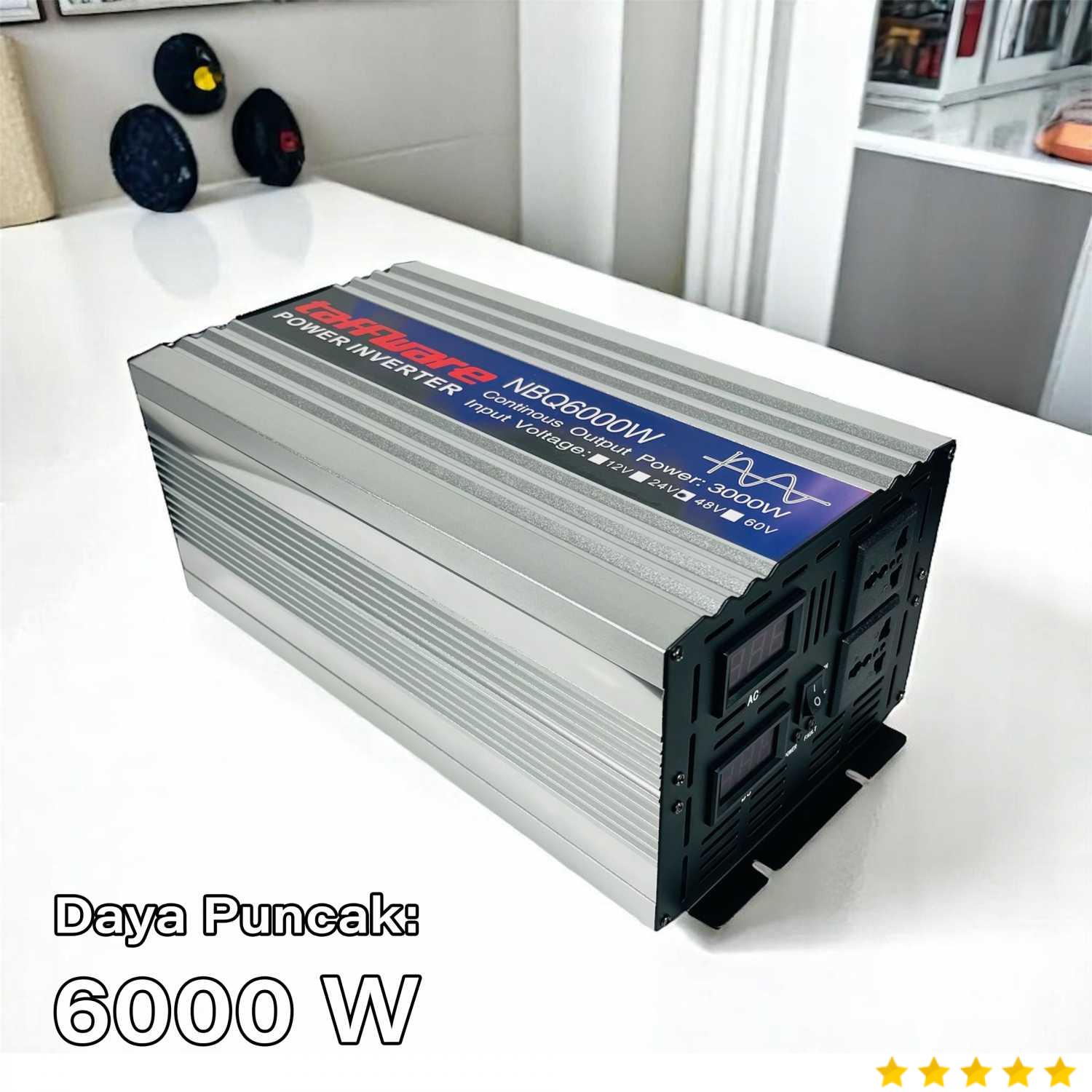 Taffware Power Inverter Mobil Pure Sine Wave DC 48V to AC 220V 6000W - NBQ6000W
