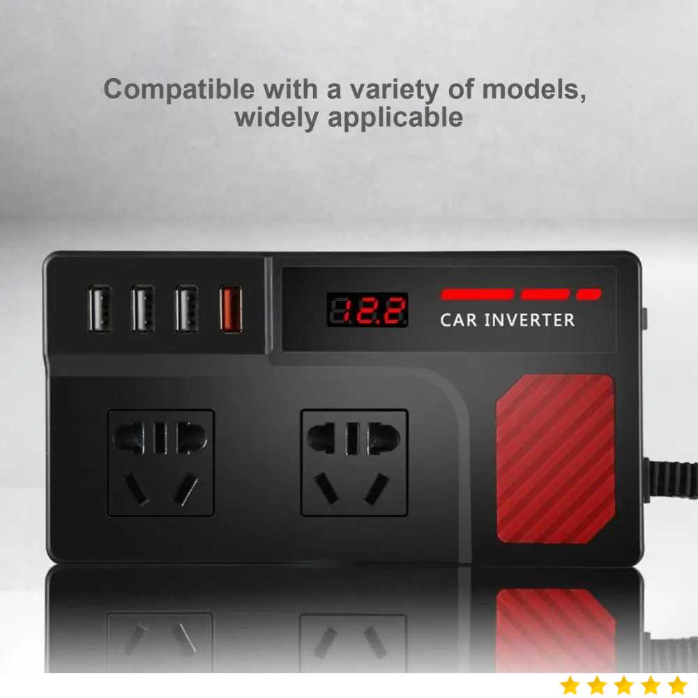 YUNAMA Car Power Inverter Konverter USB Charging Cigarette Plug 220V - PLH200